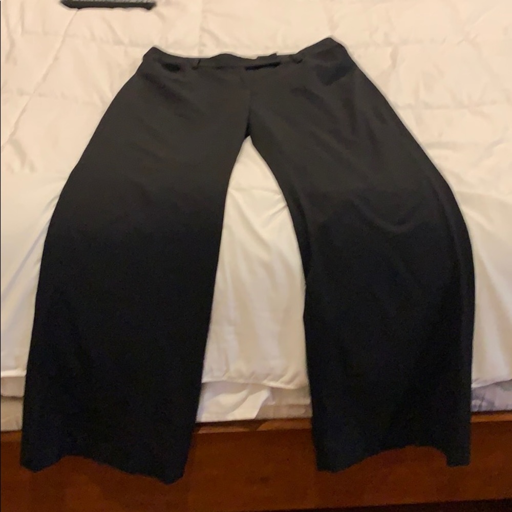 White House Black Market Black Wide-Leg Trousers